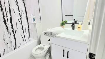 Towels, soap, toilet paper