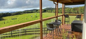 Outdoor dining - Bream Bay Views - wake up to spectacular sea and rural views (Ruakākā)