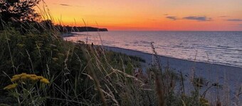 Blauw vakantiehuis tussen Hornbæk en Gilleleje