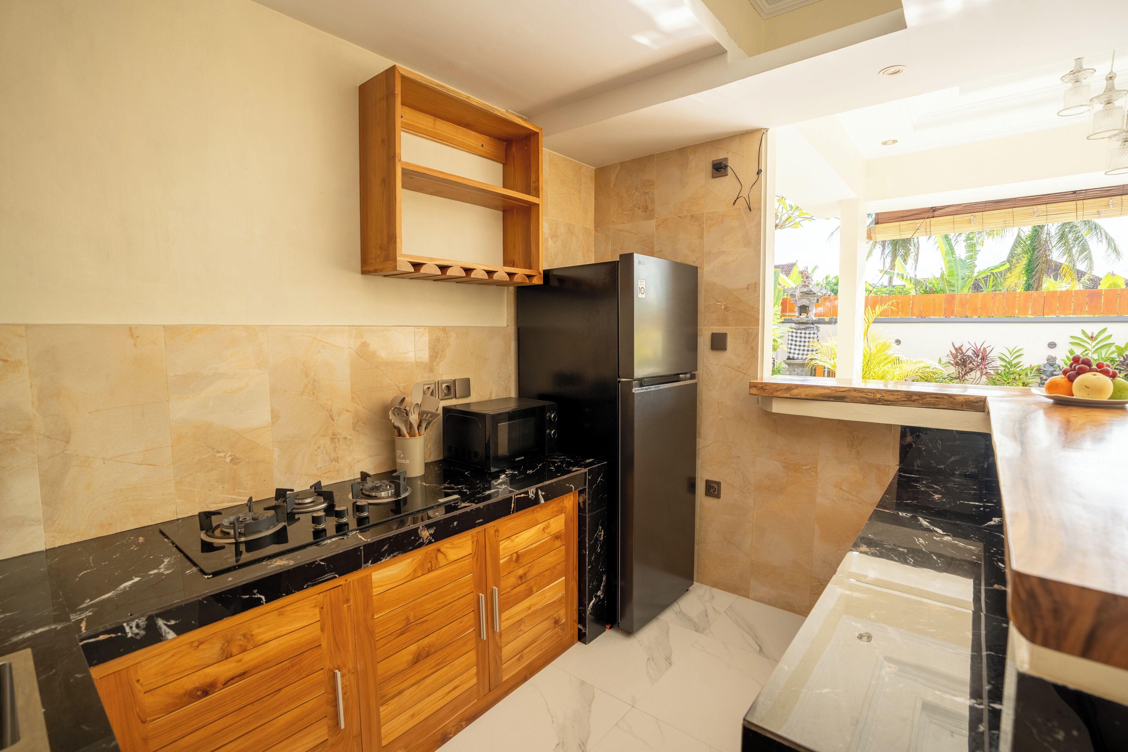 Deluxe Villa, 3 Bedrooms, Pool View | Private kitchen