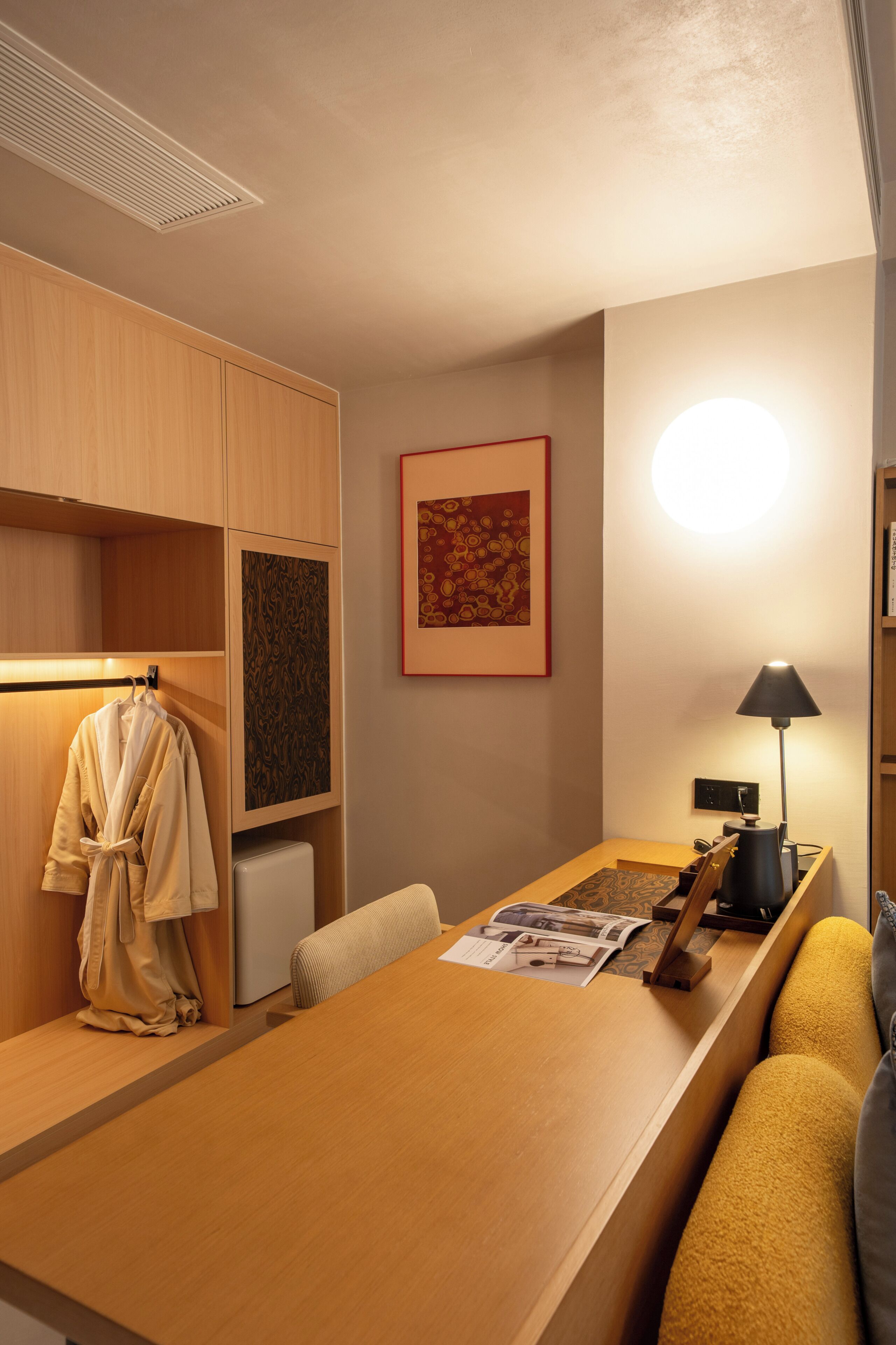 Deluxe Room | Living area | Smart TV, smart speakers, computer monitors, printers