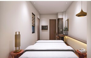 Quarto casal superior | Escrivaninha, espaço de trabalho para notebook, Wi-Fi de cortesia