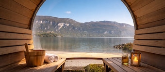 Landgoed met sauna en uitzicht op het Lac du Bourget