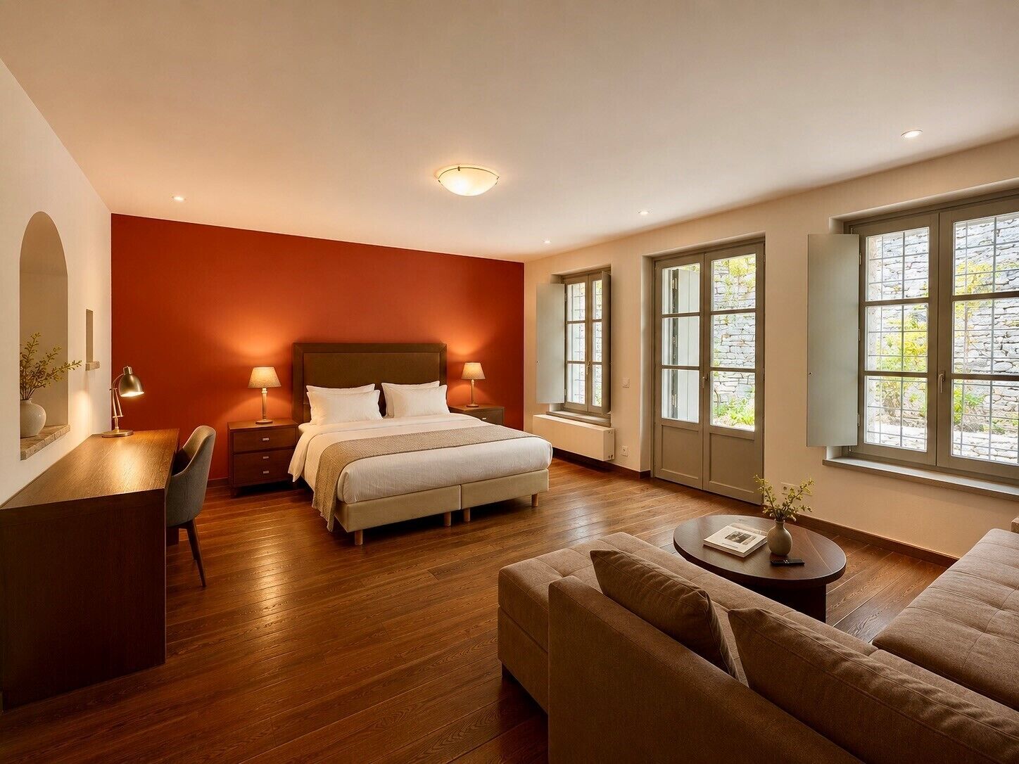 Grand Suite with Fireplace | Espacio para trabajar con un portátil y wifi gratis