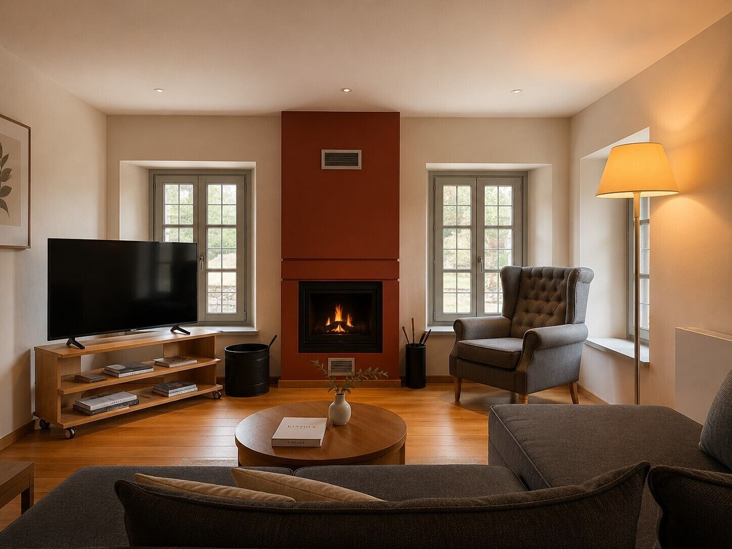 Superior Suite with Fireplace | Woonruimte