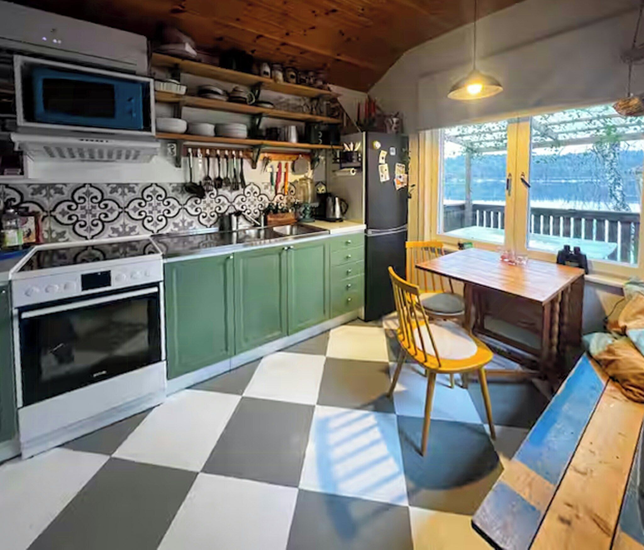 Microwave, oven, coffee/tea maker