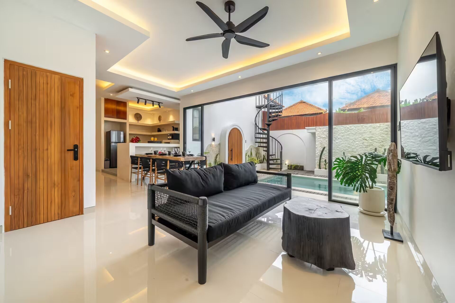 Luxury-Villa, 3 Schlafzimmer, eigener Pool | Wohnbereich