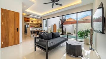 Luxury-Villa, 3 Schlafzimmer, eigener Pool | Wohnbereich