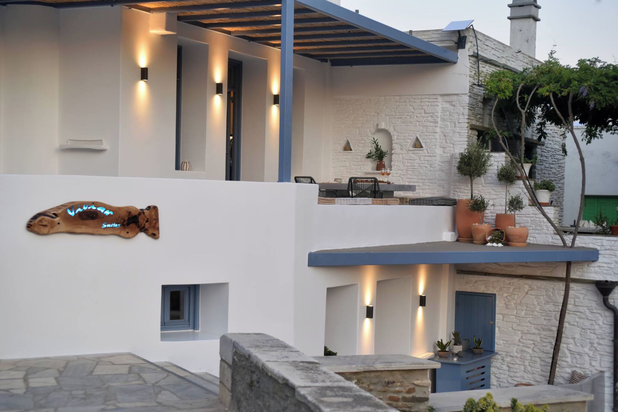 Front of property – evening/night