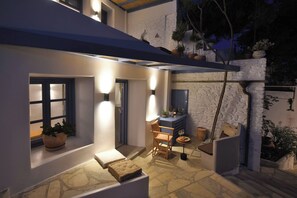 Junior Suite, Balcony, Sea View | Terrace/patio - Vivian Suites Tinos (Tinos)