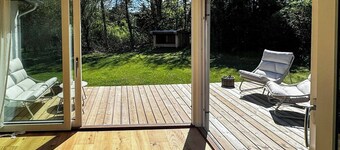 Feriehus nær stranden med badebro ved Fynshoved