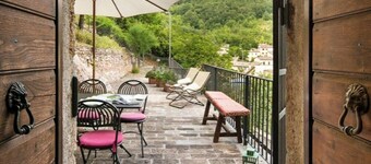 Medieval tower with terrace in Rasiglia