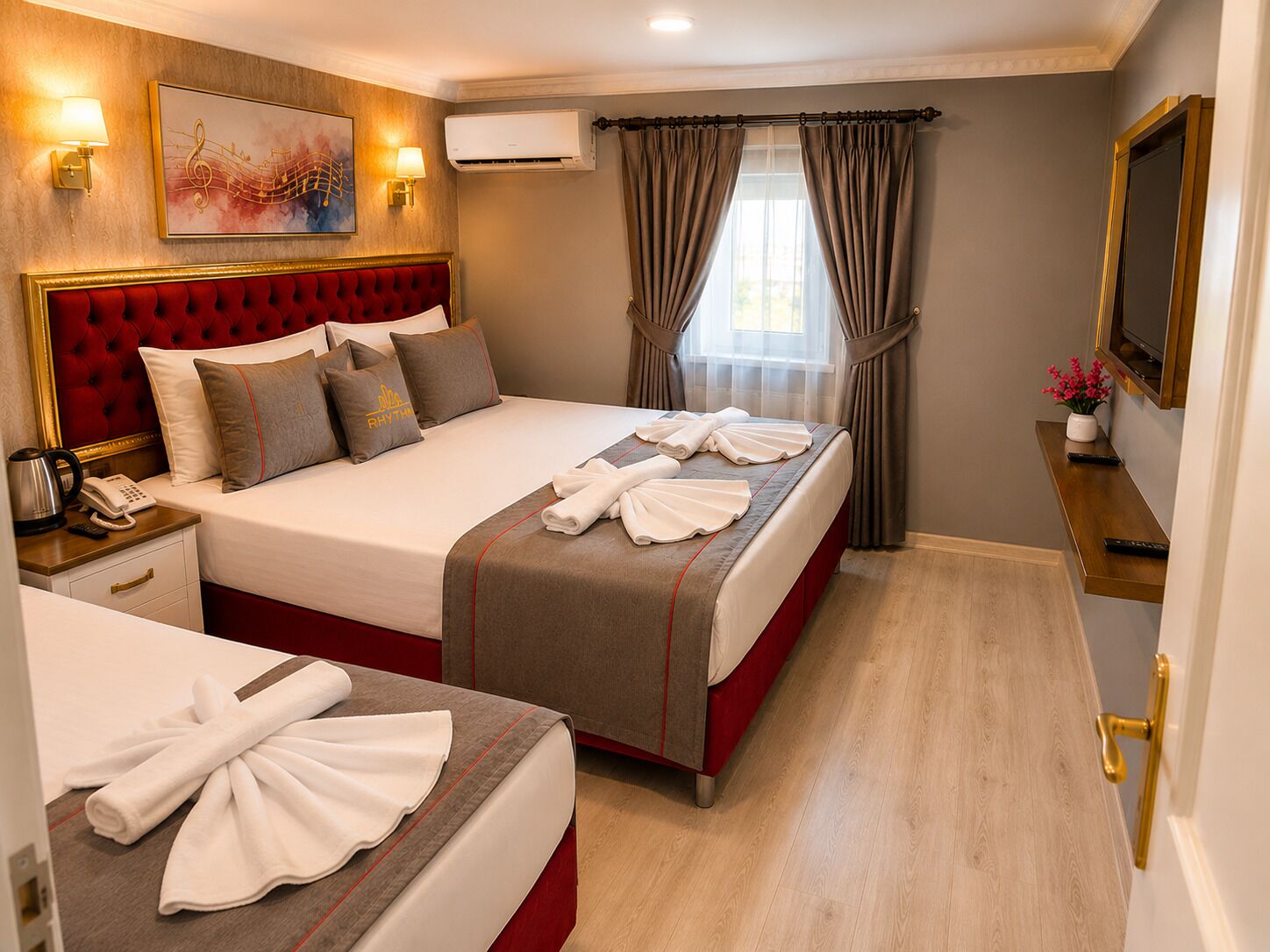 Habitación triple clásica | Tabla de planchar con plancha, wifi gratis, ropa de cama