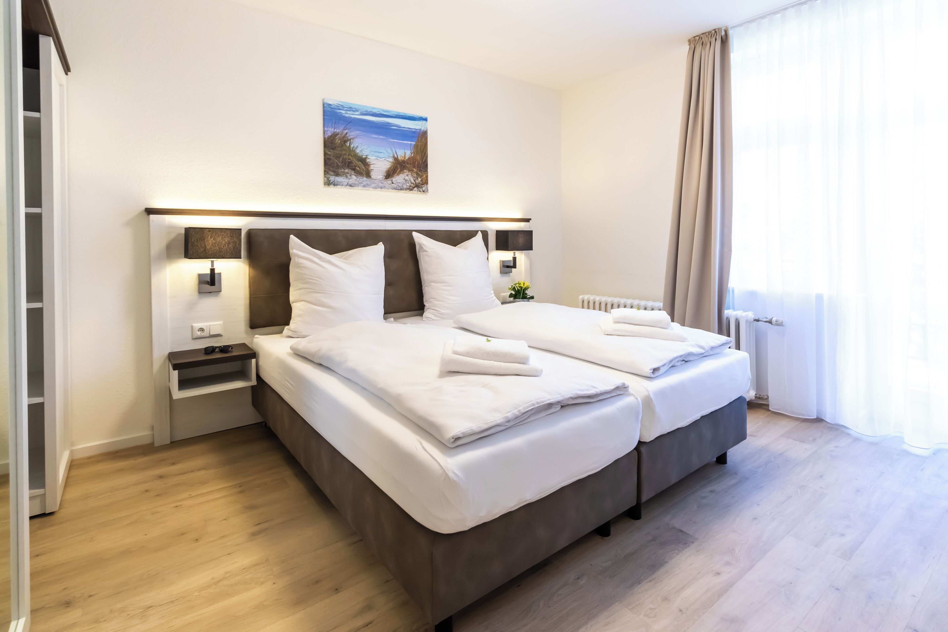 Appartement Supérieur, 1 très grand lit et 1 canapé-lit, balcon, vue mer