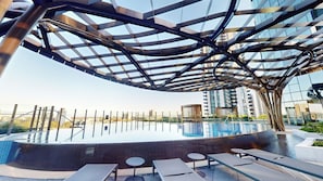 Piscina coperta, piscina all'aperto