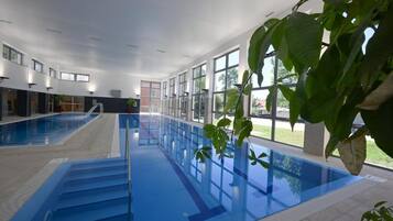 2 indoor pools, seasonal outdoor pool