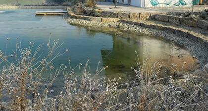 Modernes Hofapartment mit Schwimmteich