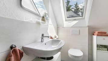 Dusche, Haartrockner, Handtücher