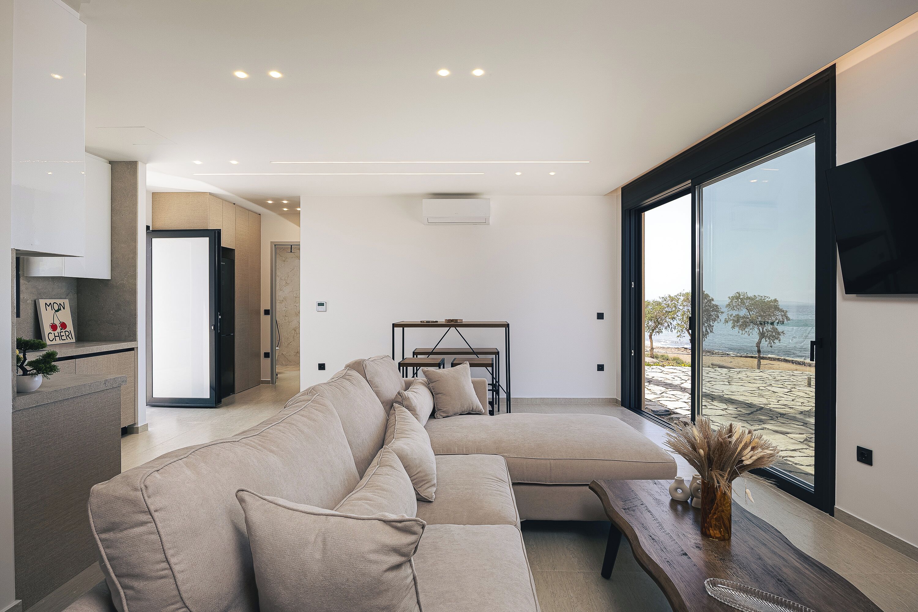 Suite Luxury, vista spiaggia | Area soggiorno
