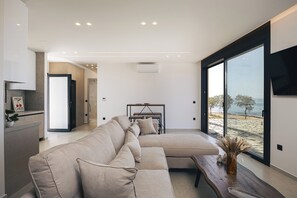 Luxury-Suite, Strandblick | Wohnbereich