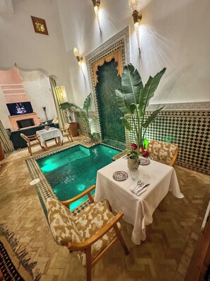 Dining - Amazing 6-bedroom riad with AC in charming Fes (Fes)