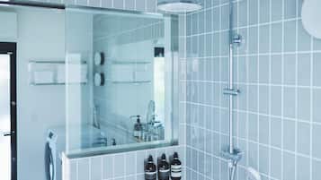 Hair dryer, soap, shampoo