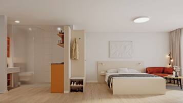 Classic-Apartment | Schreibtisch, laptopgeeigneter Arbeitsplatz, kostenloses WLAN