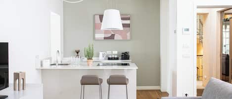 City-Apartment | Zimmersafe, Verdunkelungsvorhänge, Bügeleisen/Bügelbrett