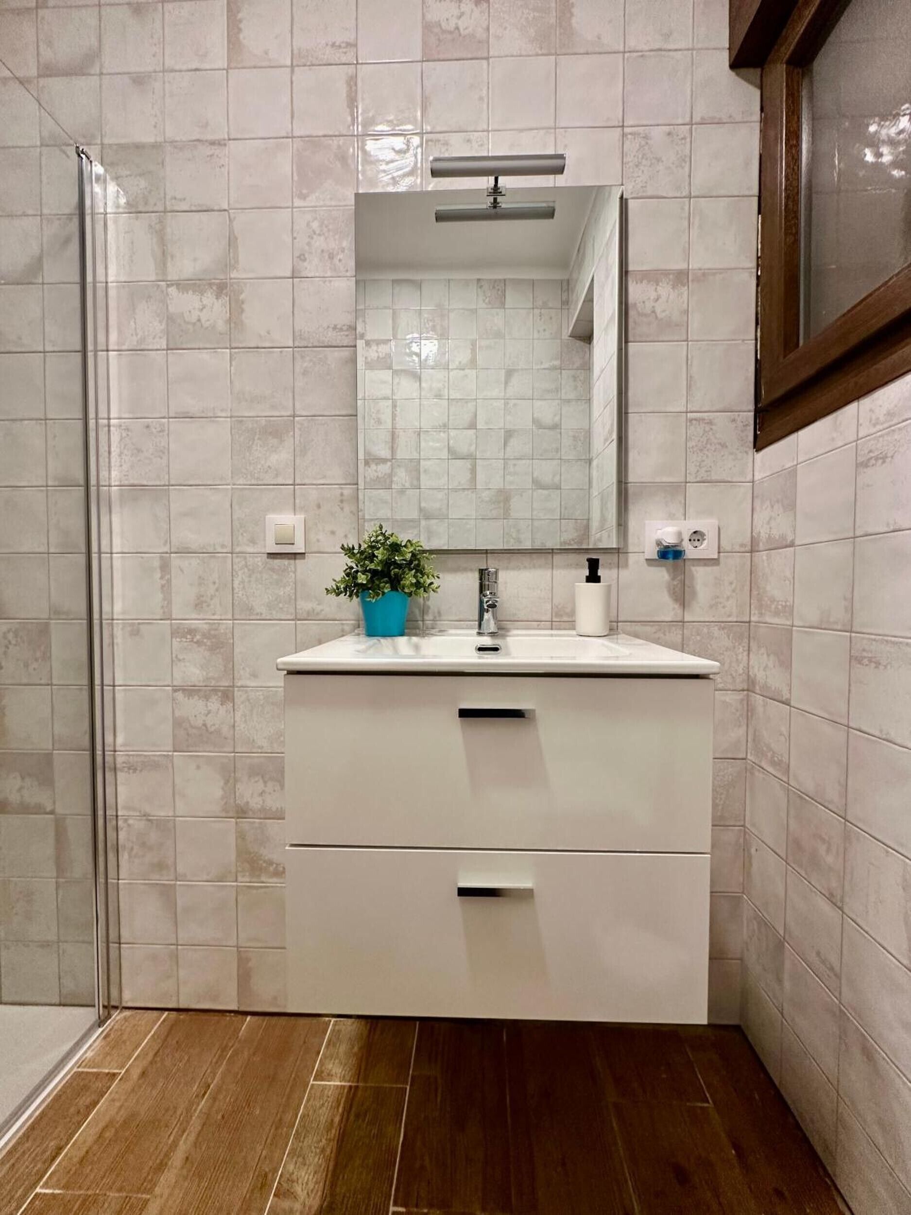 Een douche, een haardroger