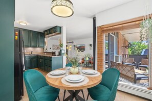 Apartment, Multiple Beds, Balcony, Garden View (The Aviary Near CSU) | Dining - The Aviary Near CSU Pool, Sauna, and Gym (Fort Collins)