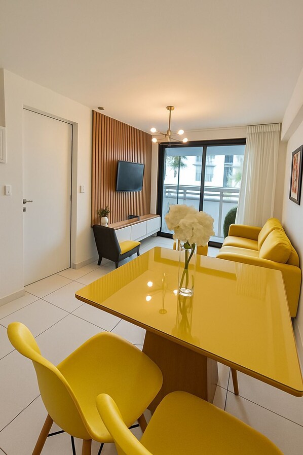 Living area - Landscape 202 Gold B 2 bedrooms 66m2 sea view (Fortaleza)
