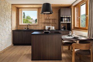 Private kitchen - Bellevue - Private Sauna & Jacuzzi (La Bresse)