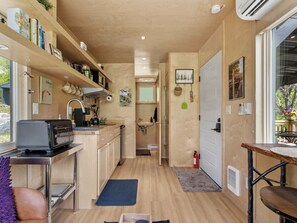 Private kitchen - Mtn View Tiny Home - Hot Tub - 10 Mins to Town (Burnsville)