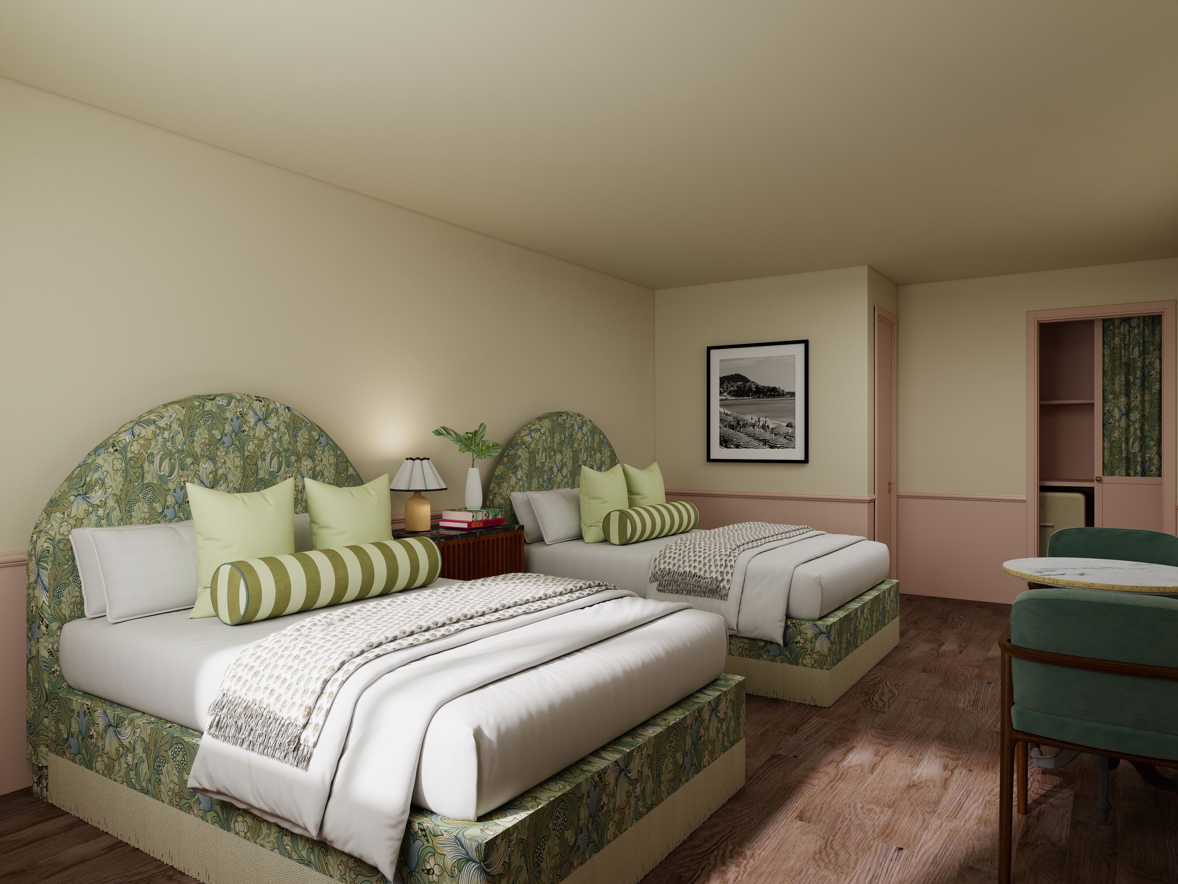 Desk, blackout curtains, iron/ironing board, free WiFi