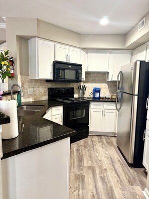 Fridge, microwave, oven, stovetop - Charming 2-bedroom apartment with AC in amazing Houston (Houston)