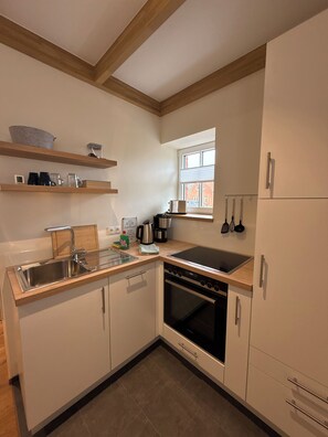 Private kitchen - Old barn "Hofblick" - maisonette with terrace for up to 3 guests (Ohne)