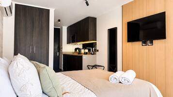 Superior appartement | Luxe beddengoed, donzen dekbedden, verduisterende gordijnen