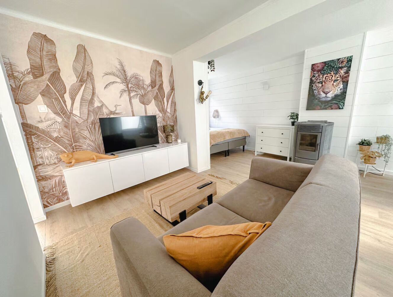 Fernseher, Kamin