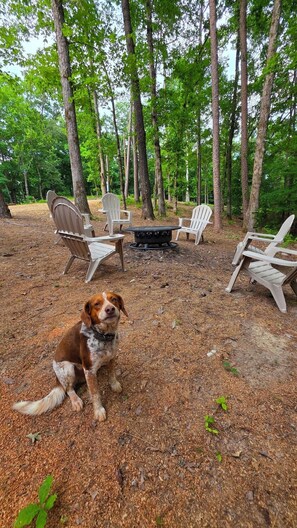 Outdoor dining - A beautiful  baby friendly family cabin offers two bedrooms and two full baths (Caddo Gap)