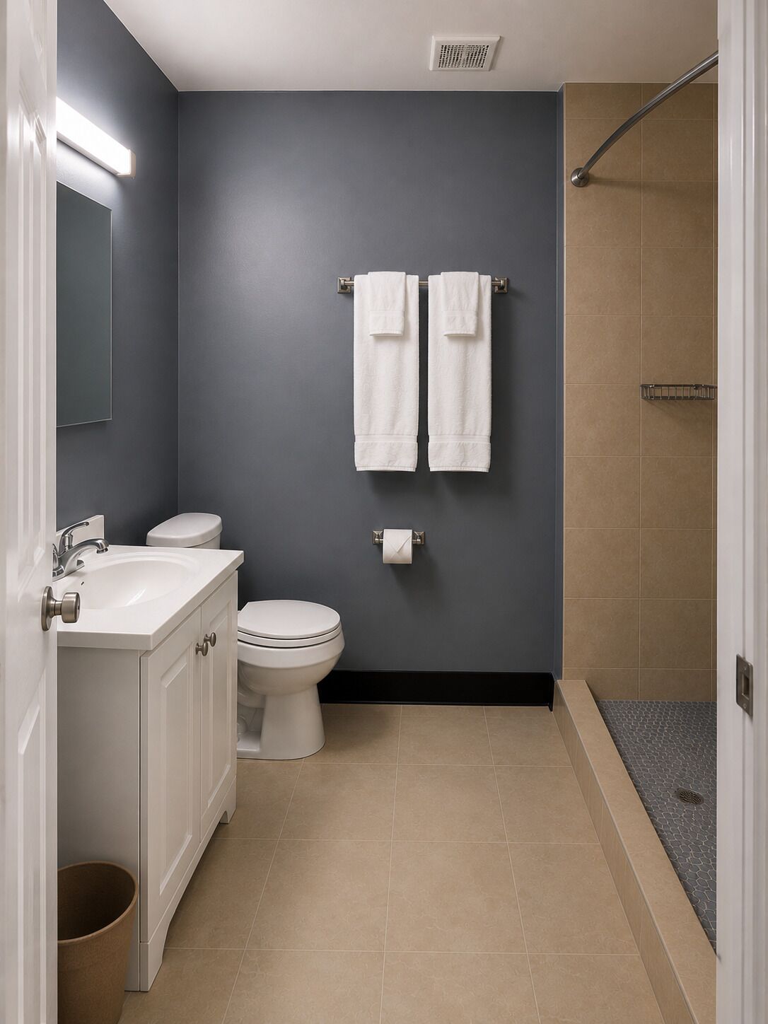 Estudio, 1 cama de matrimonio, cocina básica | Baño | Artículos de higiene personal gratuitos, toallas, jabón y champú