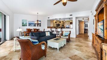 Apartment (3 Bedrooms) | Living area | 40-inch Smart TV with digital channels