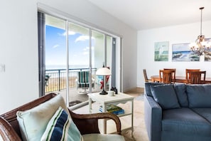 Apartment (3 Bedrooms) | Living area | 40-inch Smart TV with digital channels - 3800 Ocean Beach Blvd, Unit 501 (Cocoa Beach)