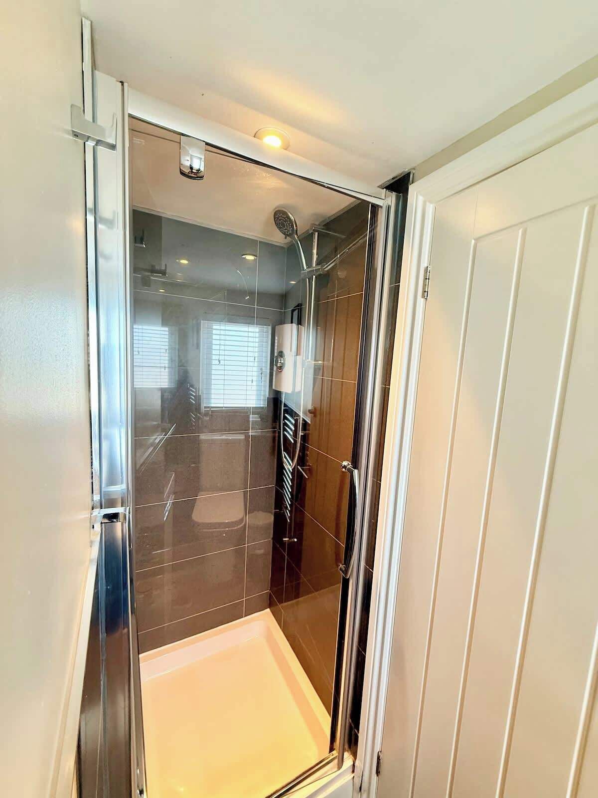 Shower, hair dryer