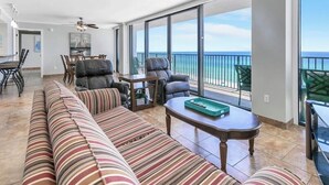Living area - Beachfront Panama City Beach Condo with Unobstructed Gulf Views (Panama City Beach)