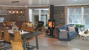 Living area - Dream cabin in the mountains with luxury and spa (Budal)