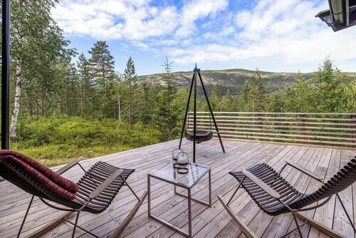 Familienhütte mit Panoramablick am Vikerfjellet