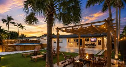 Tropical Lakehouse Escape in Miami neighborhood