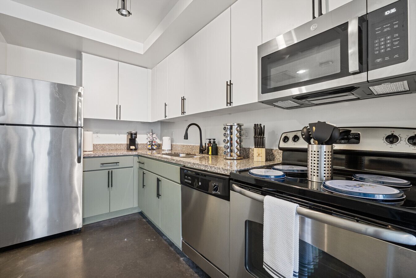 Kitchen with Stove, Oven, and Dishwasher