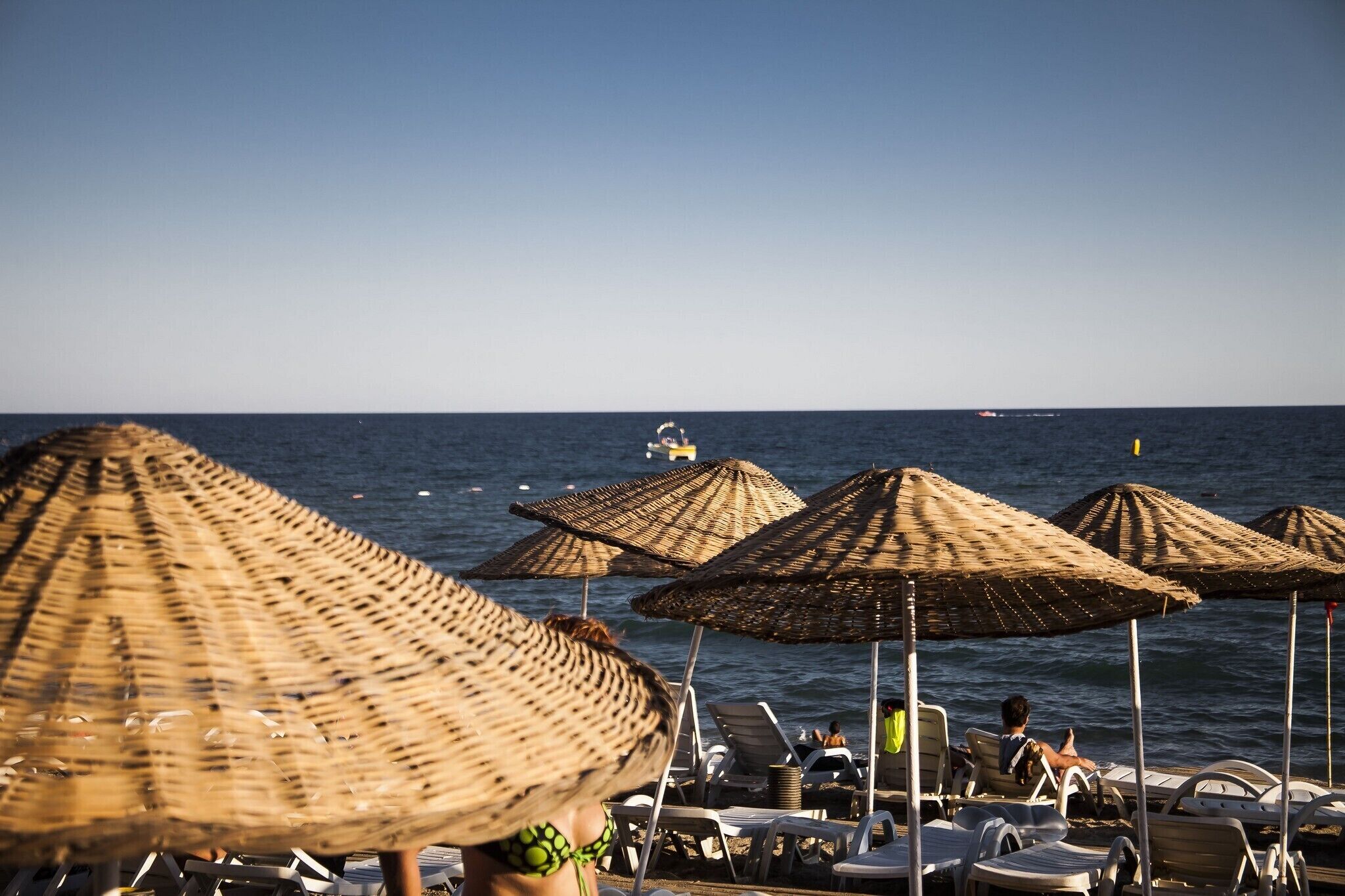 Private beach, sun-loungers, beach umbrellas, beach towels