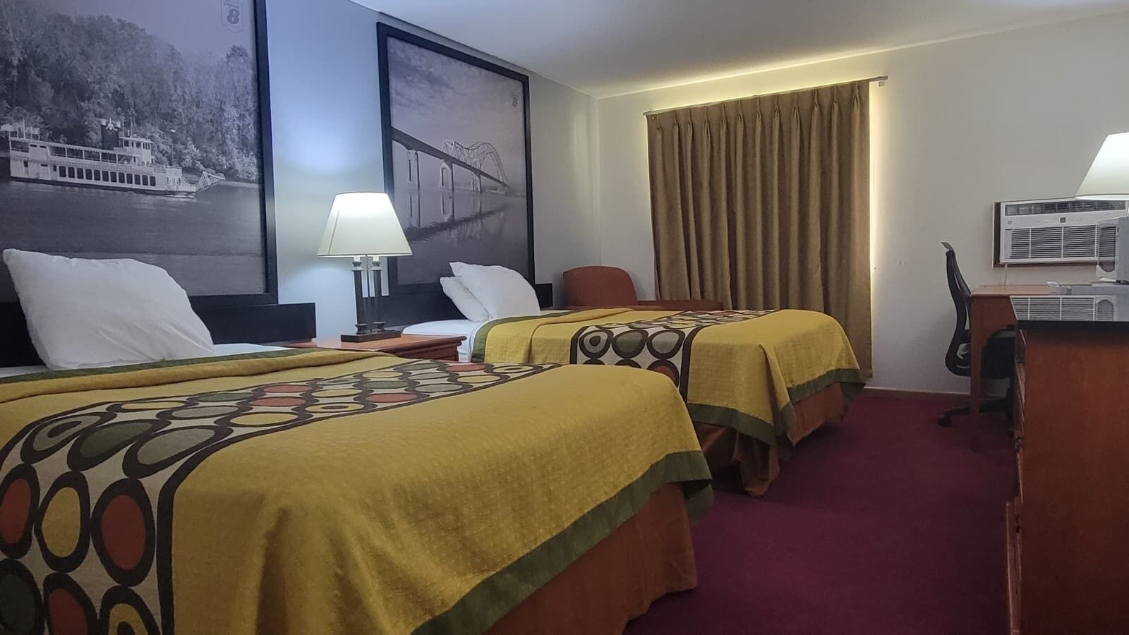 Double Room, 2 Double Beds, Non Smoking, Microwave | Desk, laptop workspace, free WiFi